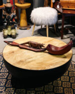 Yekpare Ahşaptan Oyulmuş Dekoratif Kepçe