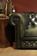 Yeşil Chesterfield Kanepe - Görsel 2