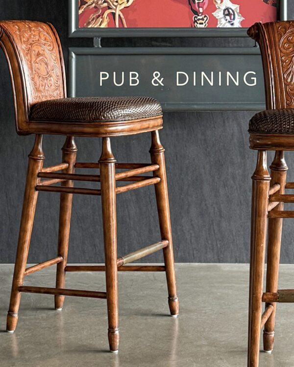 Thomasville Deri Bar Tabureleri - Adet - Kod 3796