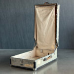 Deri Perçinli Valiz - Küçük - Görsel 3