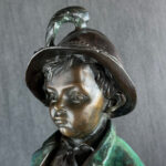 Haubner "Alpine Boy" Bronz Heykel - Görsel 2