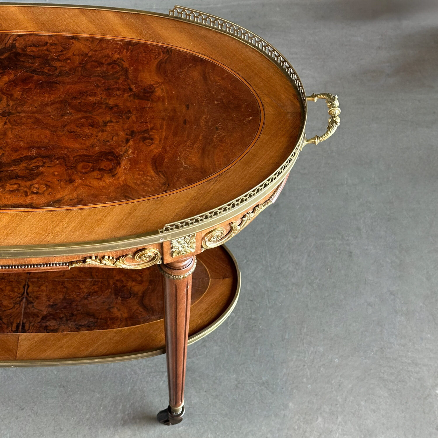 Pirinç Kakmalı Kök Ceviz Servis Arabası - Görsel 5