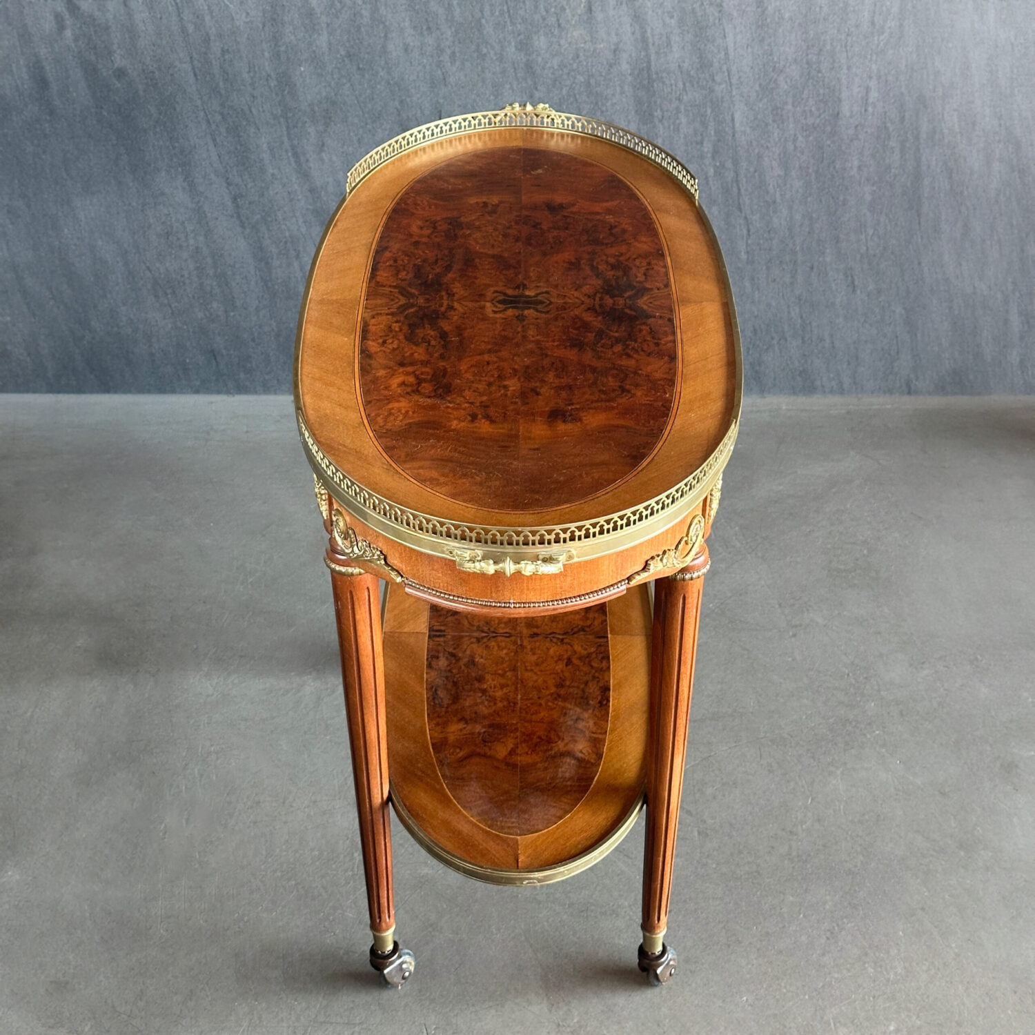 Pirinç Kakmalı Kök Ceviz Servis Arabası - Görsel 4