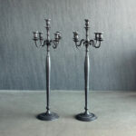 Siyah Yüksek Şamdanlar - Çift