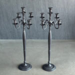 Siyah Yüksek Şamdanlar - Çift - Görsel 3