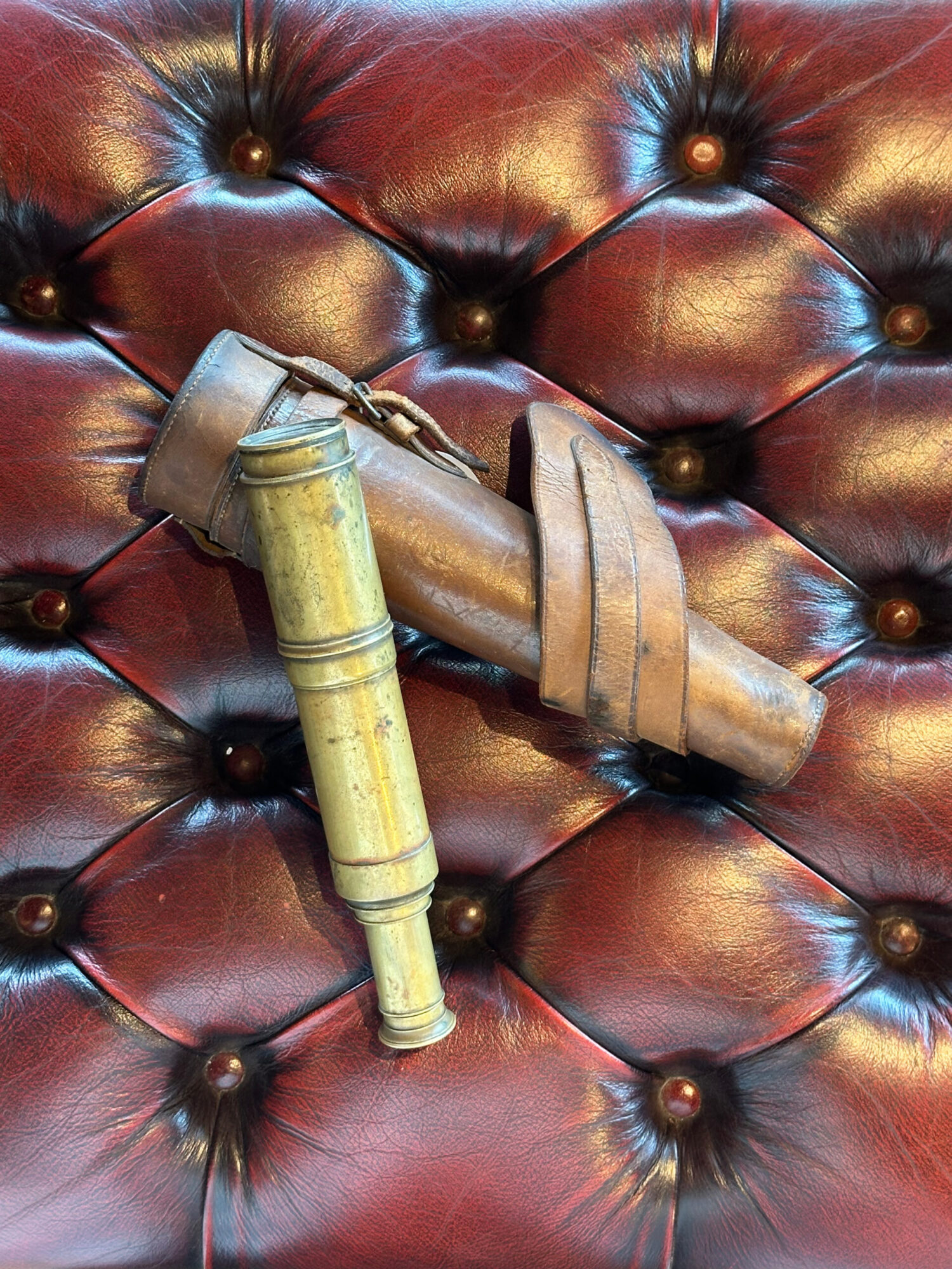 Deri Kılıflı Pirinç Teleskop - Görsel 1