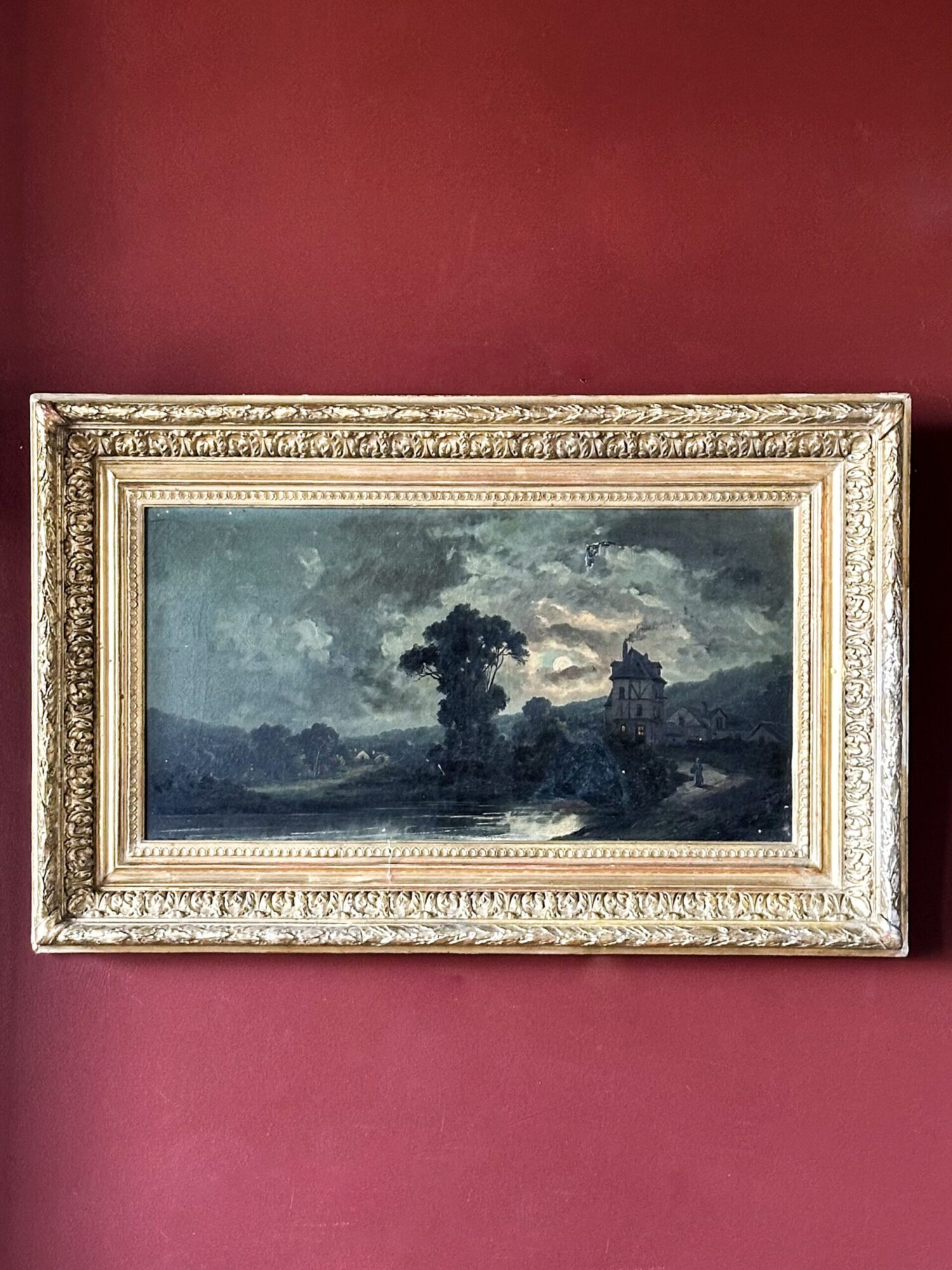 Yağlı Boya Tablo - R. T. Stuart - 19. yy - Görsel 1