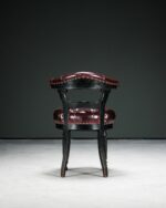 Viktorya Stili Deri Çalışma Koltuğu - Görsel 3