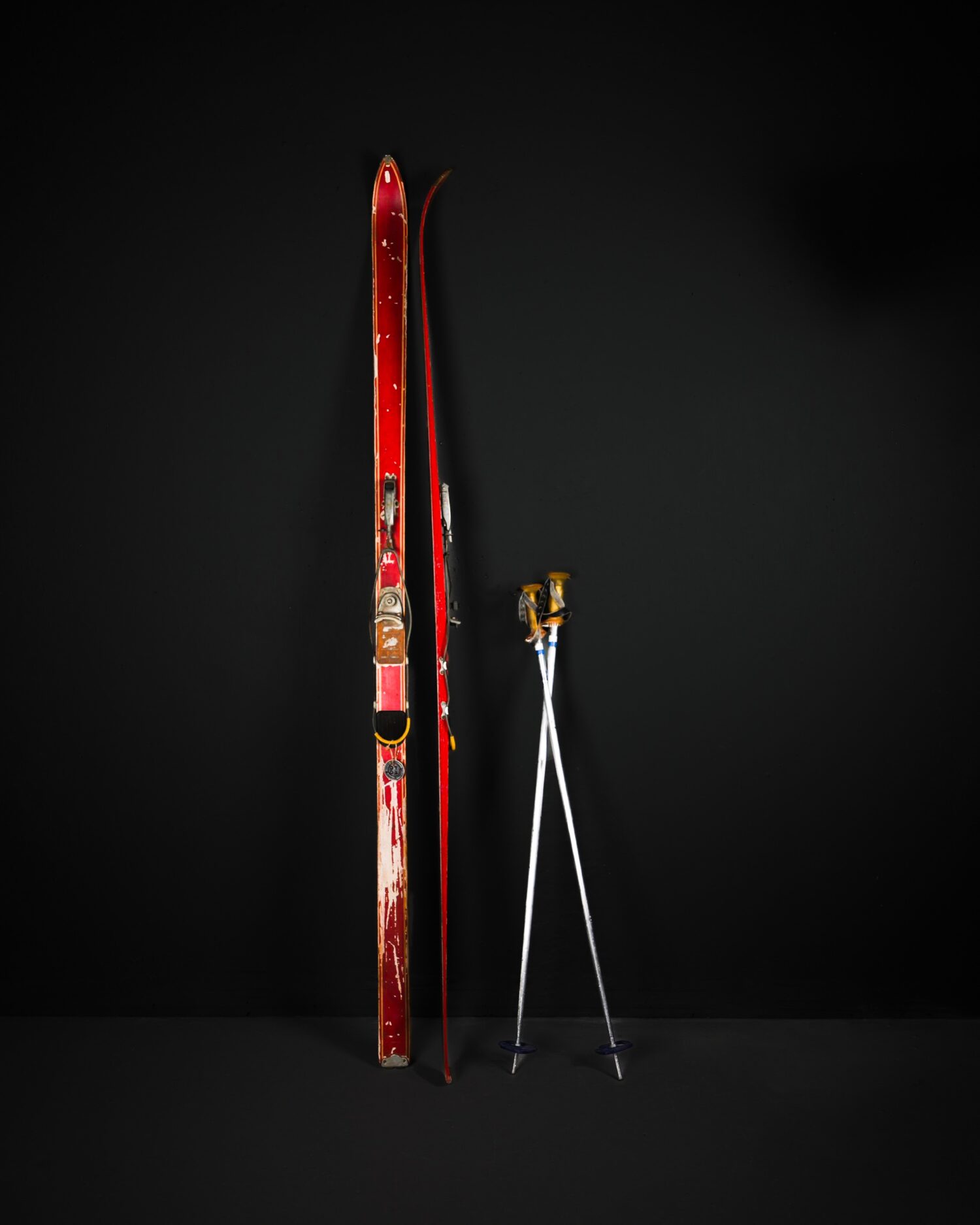 Vintage Kırmızı Kayak Takımı - Görsel 2