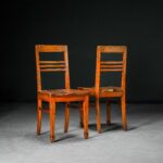 Constantinople Plaketli Ahşap Sandalyeler - 3 Adet