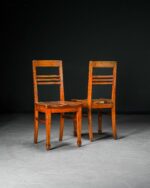 Constantinople Plaketli Ahşap Sandalyeler - 3 Adet