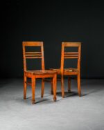 Constantinople Plaketli Ahşap Sandalyeler - 3 Adet