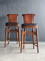 Thomasville Deri Bar Tabureleri - Adet - Kod 3796