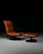 Retro Deri Uzanma Koltuğu