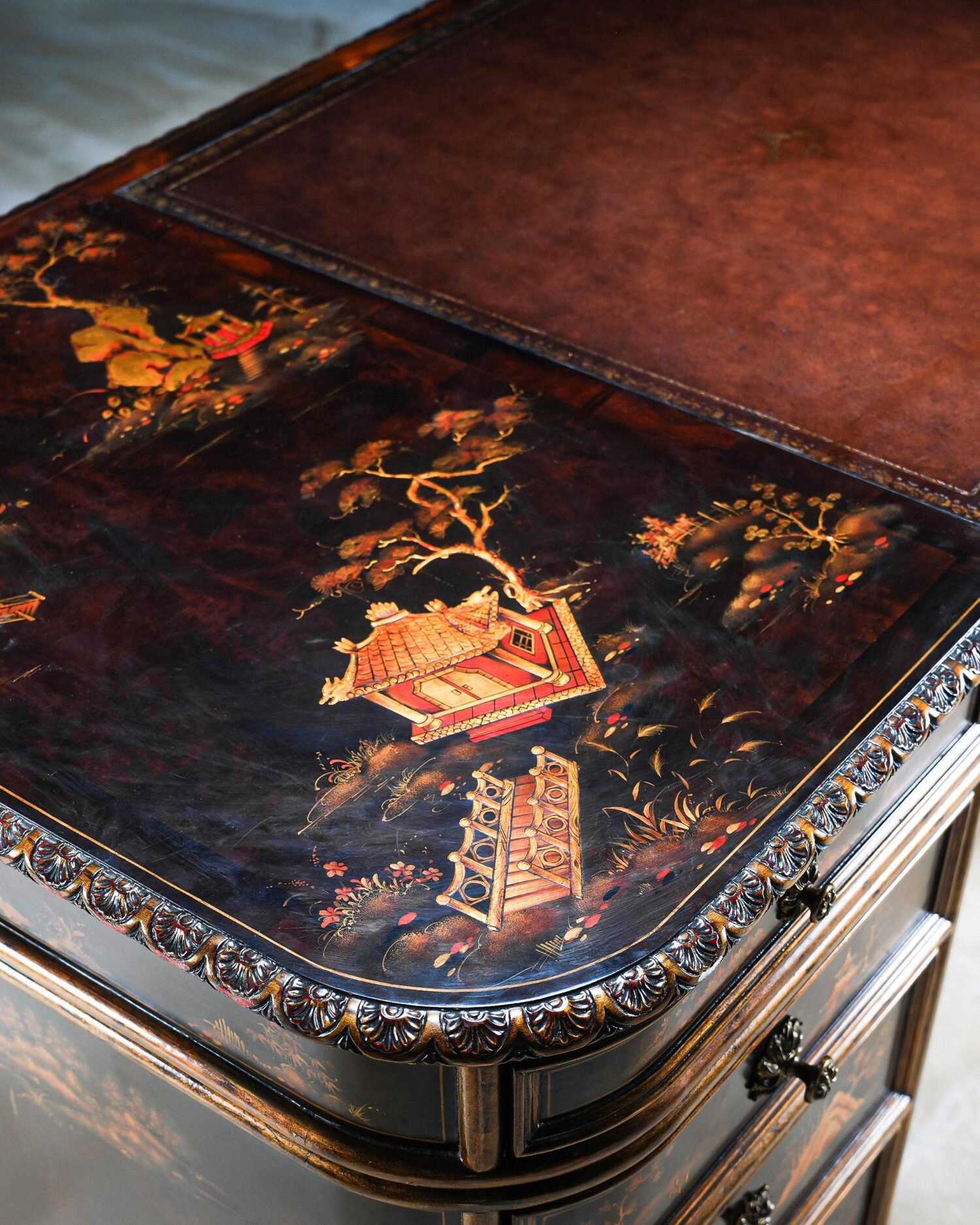 Theodore Alexander Chinoiserie Desk - Görsel 4