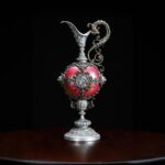 Antika Bronz ve Cam Sürahi