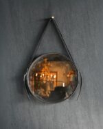 Yuvarlak Deri Vintage Ayna - Kod 4152