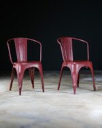 Kiremit Rengi Endüstriyel Sandalyeler - Çift