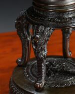 Büyük Bronz Japon Vazo - Görsel 9