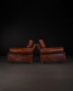 Geniş İngiliz Club Tipi Deri Koltuk – Çift - Görsel 4