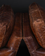 Geniş İngiliz Club Tipi Deri Koltuk – Çift - Görsel 5