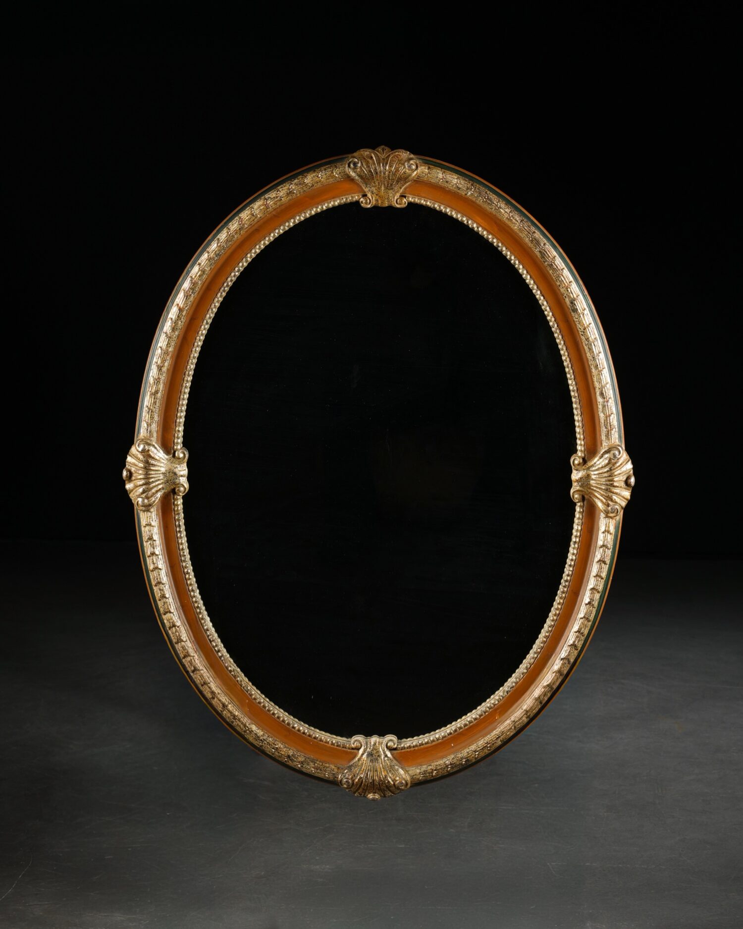 Rocaille Motifli Oval Ayna - Görsel 1