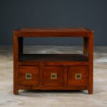 Üç Çekmeceli Bambu Komodin