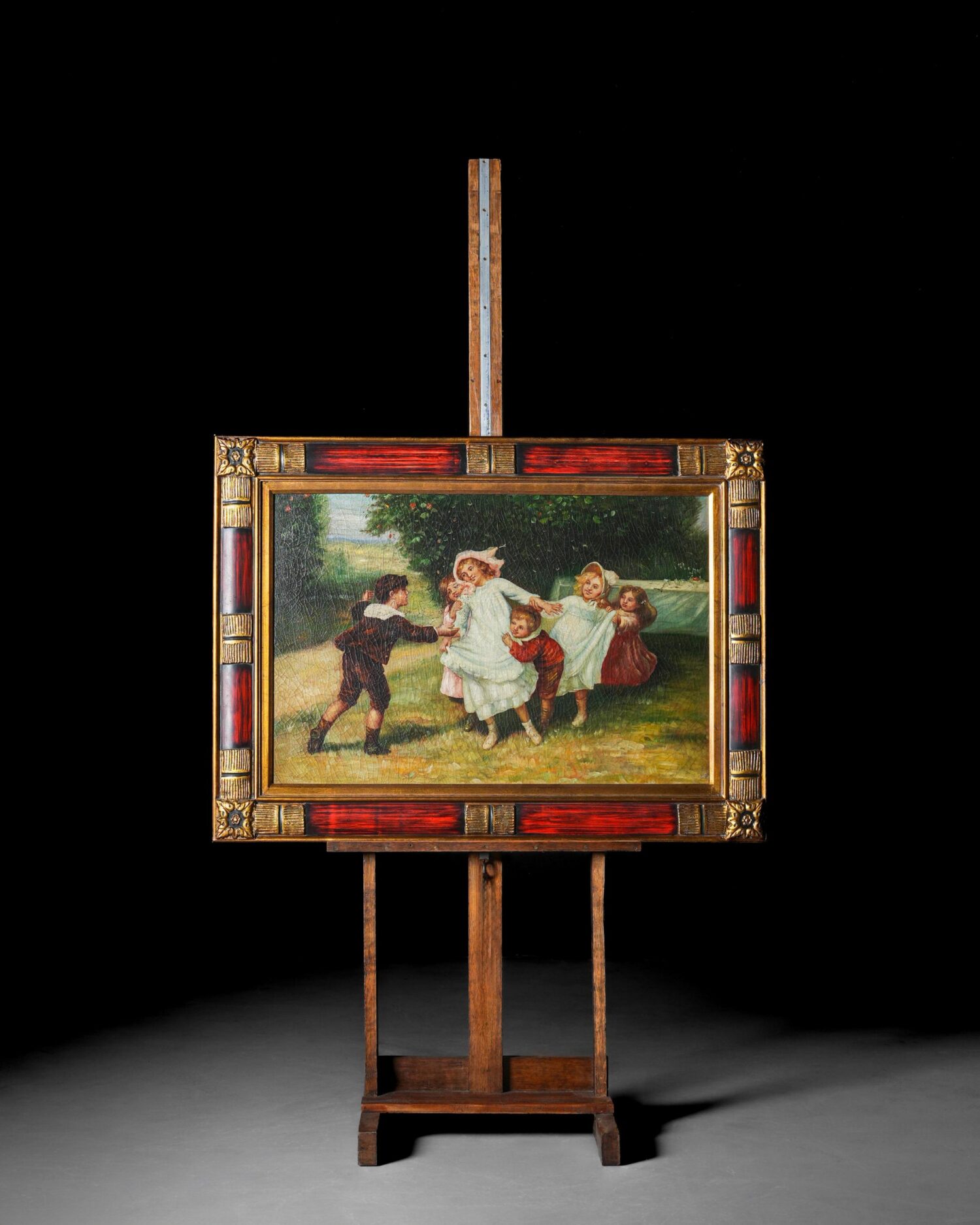 Oynayan Çocuklar Yağlı Boya Tablo - Görsel 1