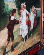 Oynayan Çocuklar Yağlı Boya Tablo - Görsel 7