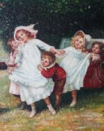 Oynayan Çocuklar Yağlı Boya Tablo - Görsel 4