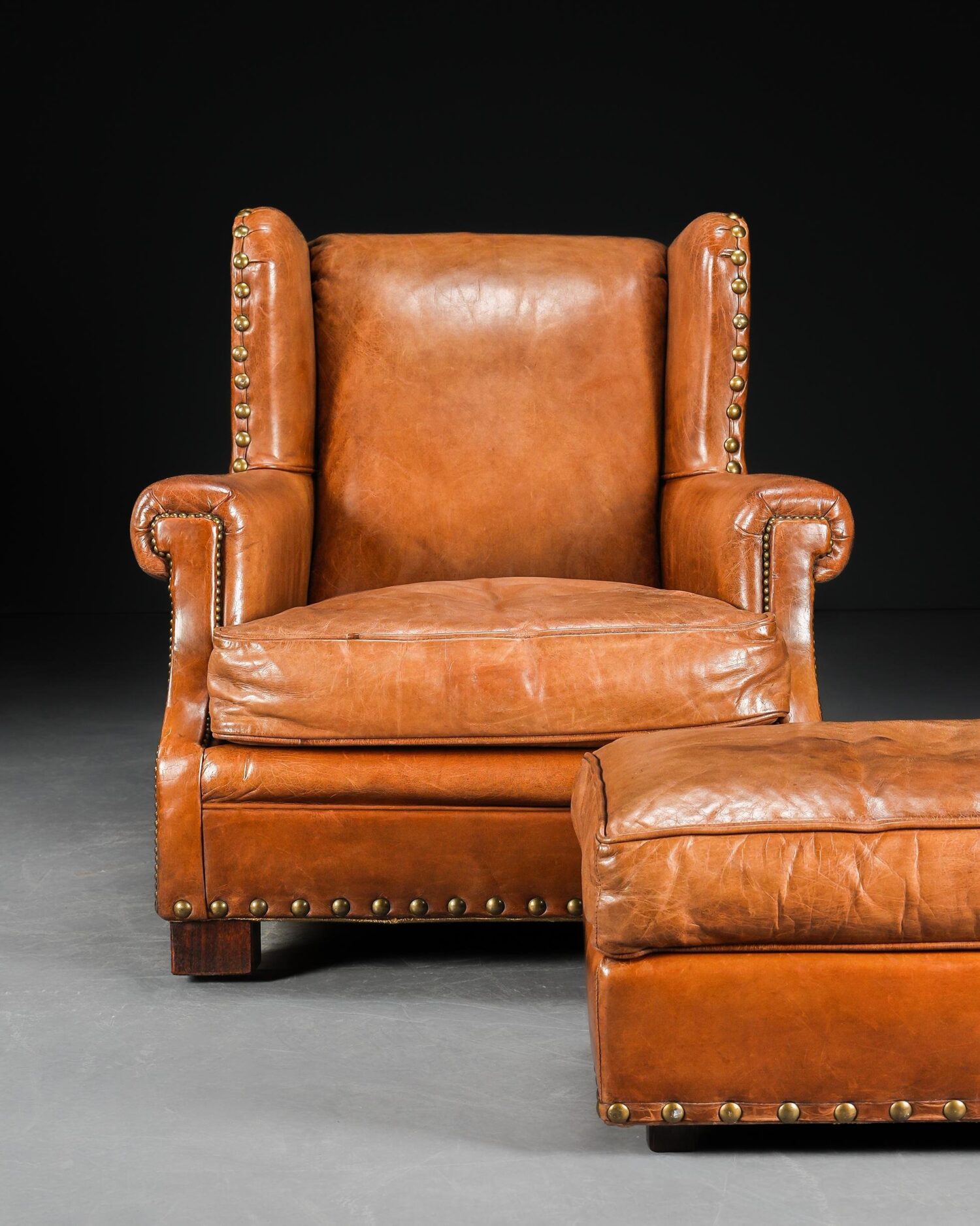 Ralph Lauren Deri Koltuk ve Puf - Görsel 3