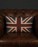 Union Jack Örme Dikdörtgen Yastık