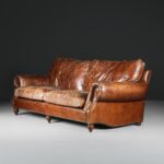 Balmoral Büyük Deri Kanepe - Kod 4173