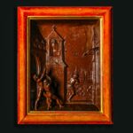 Döküm Bronz Üç Boyutlu Antika Tablo, Fransa, 1900'ler