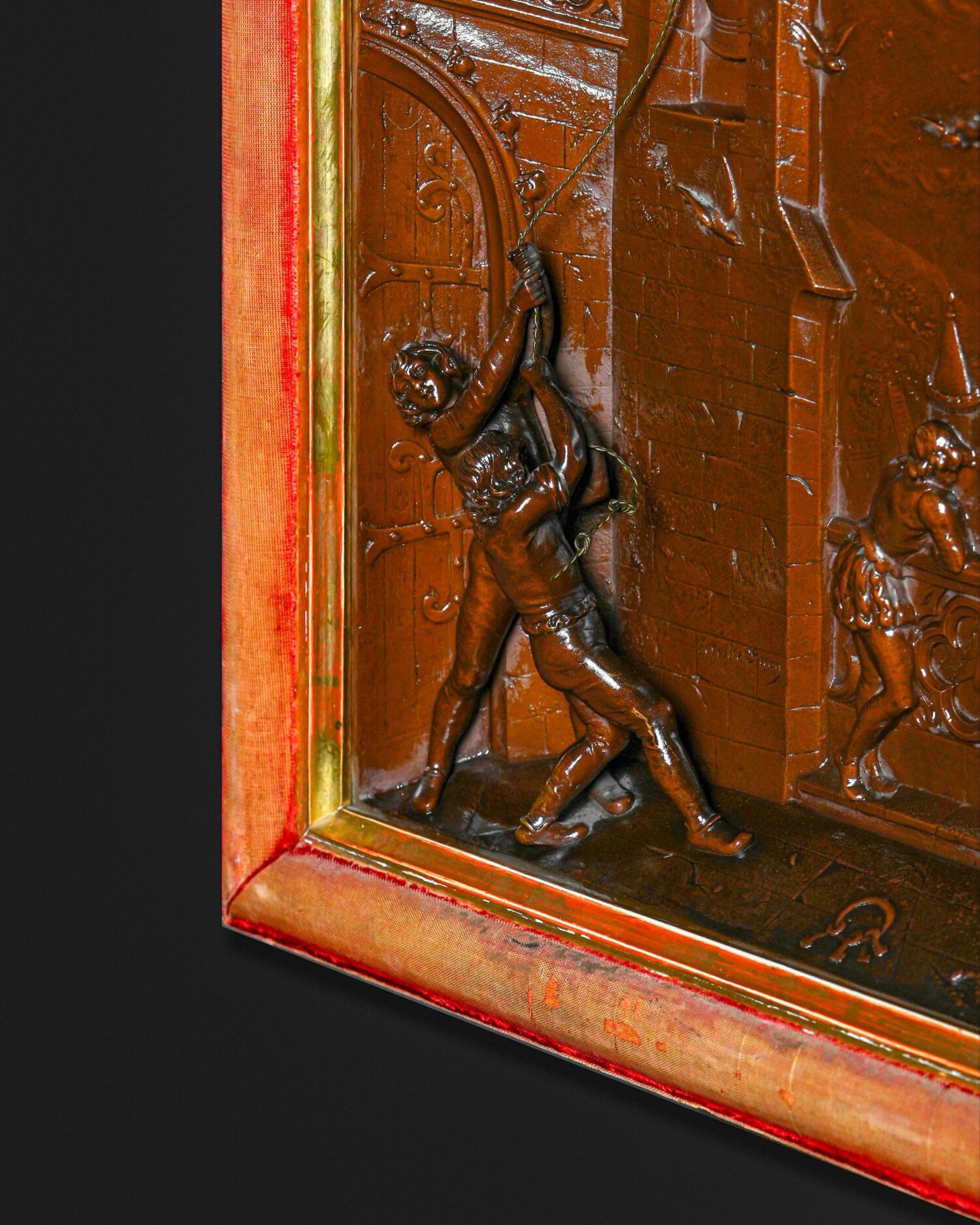 Döküm Bronz Üç Boyutlu Antika Tablo - Görsel 4