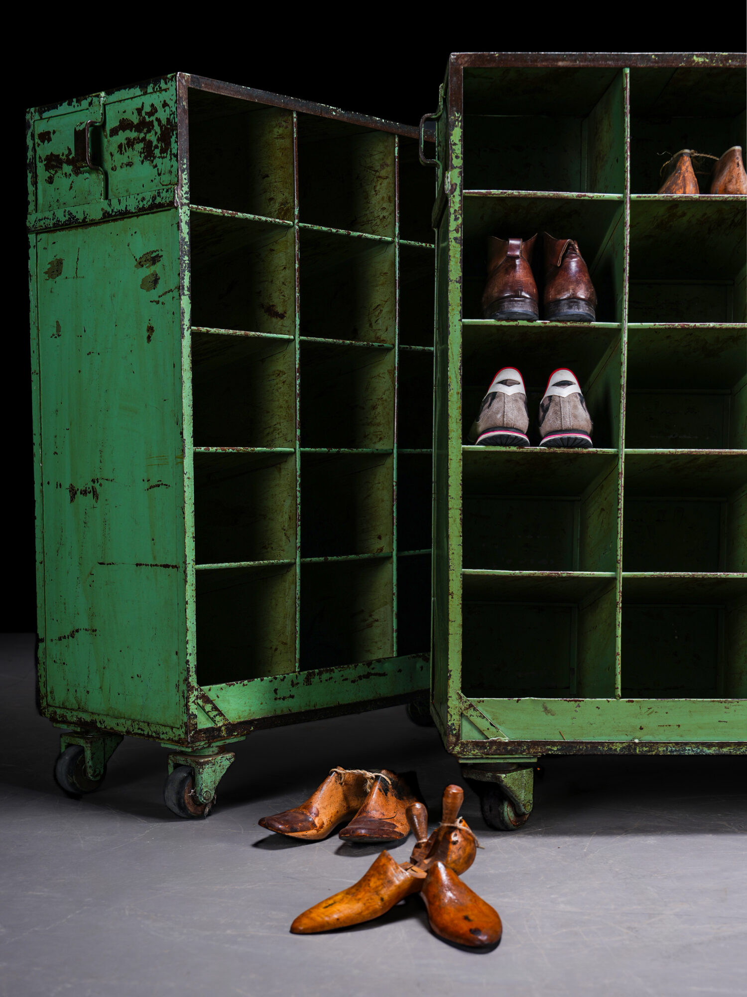 Pigeonhole endüstriyel ayakkabı dolabı, Almanya, 1950'ler - Görsel 7