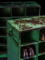 Pigeonhole endüstriyel ayakkabı dolabı, Almanya, 1950'ler - Görsel 6