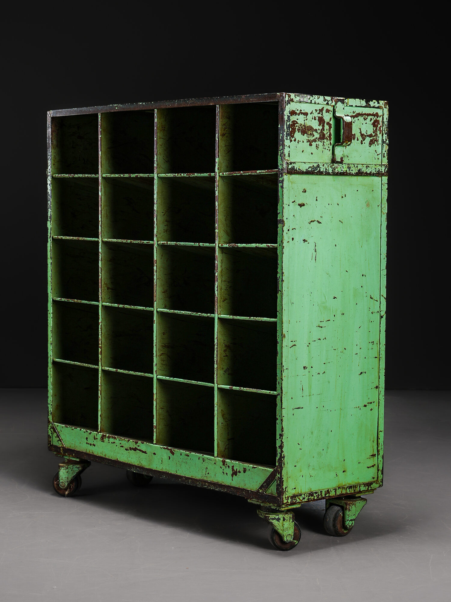 Pigeonhole endüstriyel ayakkabı dolabı, Almanya, 1950'ler - Görsel 3