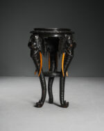 Fil Motifli Anglo-Indian Siyah Lake Sehpa - Görsel 2