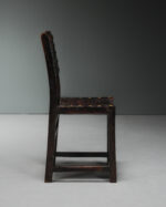 Perçinli Deri Sandalyeler - Dört Adet - Görsel 7