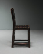 Perçinli Deri Sandalyeler - Dört Adet - Görsel 7