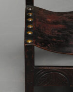 Perçinli Deri Sandalyeler - Dört Adet - Görsel 8