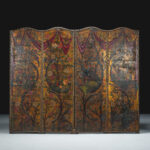Antika deri paravan, Hollanda, 18. yüzyıl - Kod 4341