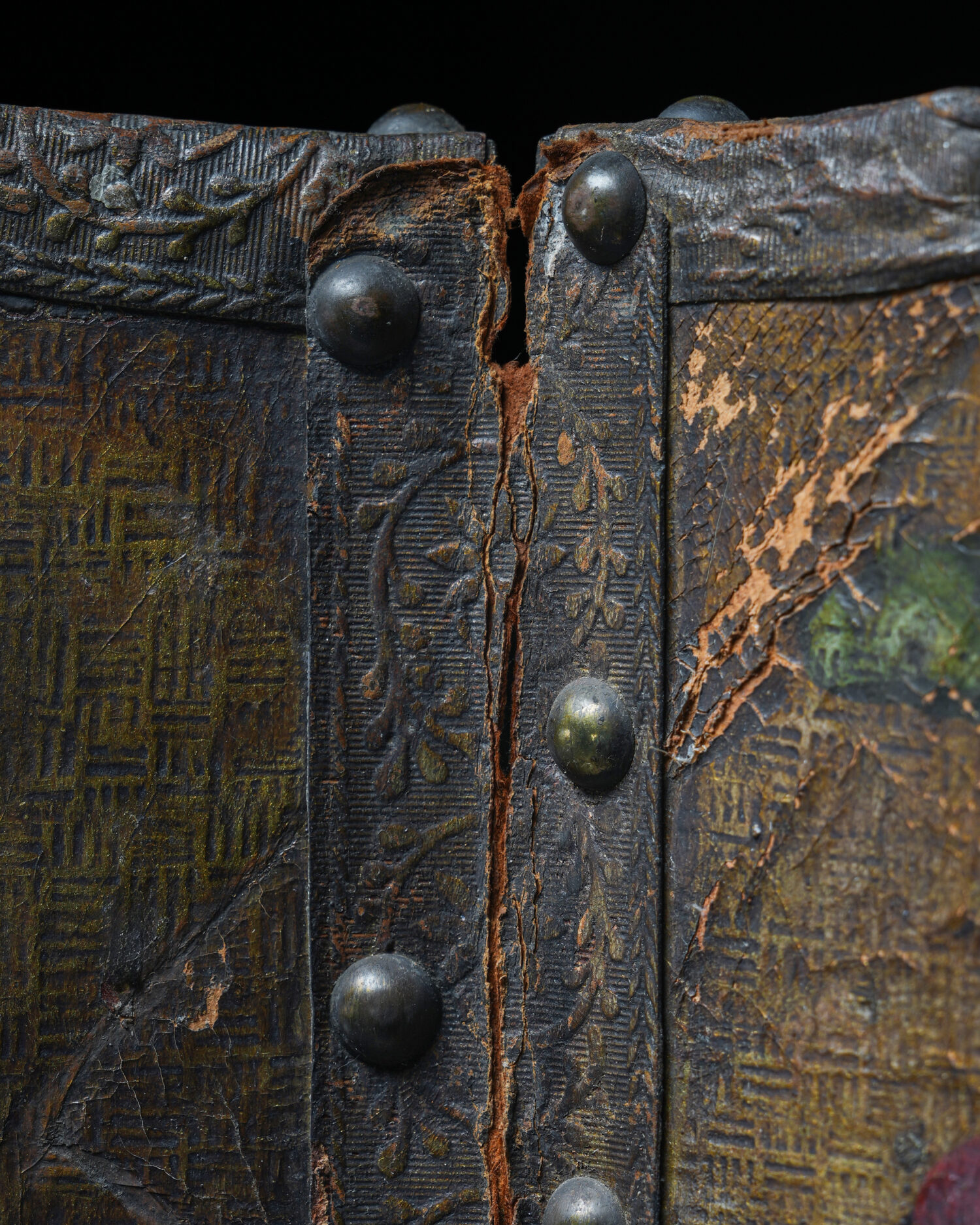 Antika deri paravan, Hollanda, 18. yüzyıl - Görsel 8