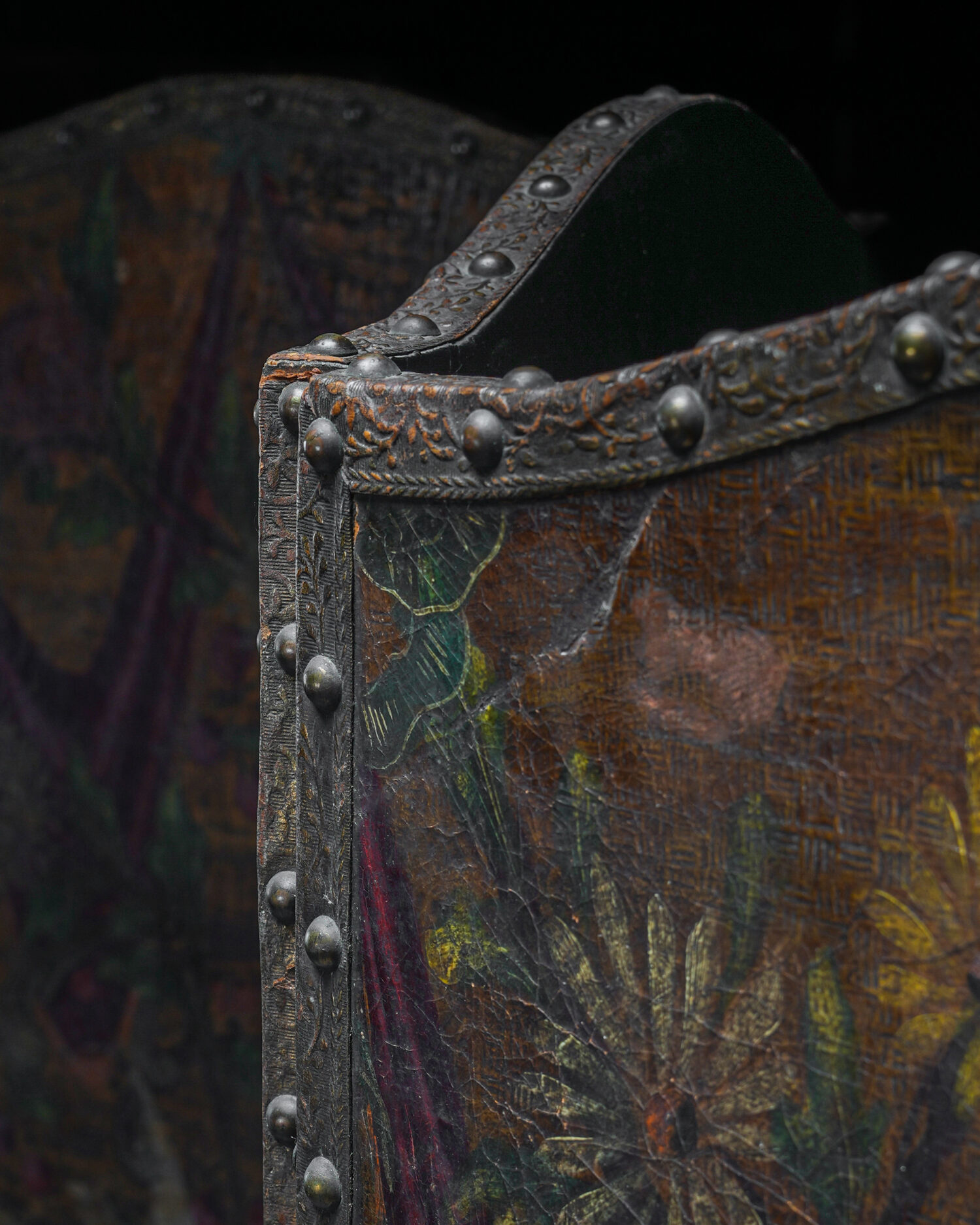 Antika deri paravan, Hollanda, 18. yüzyıl - Görsel 6