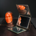 Antika triptik berber aynası, Fransa, 1900'lerin başları - Kod 4295