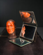 Antika triptik berber aynası, Fransa, 1900'lerin başları - Kod 4295