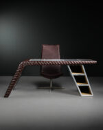 Kapitone Deri Kaplama Aviator Masa - Görsel 3