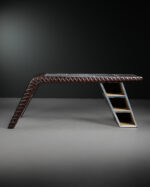 Kapitone Deri Kaplama Aviator Masa - Görsel 4