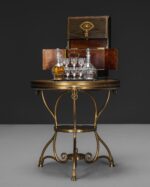 Antika Tantalus, Likör Seti, Fransa, 1900'ler - Görsel 2